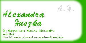 alexandra huszka business card